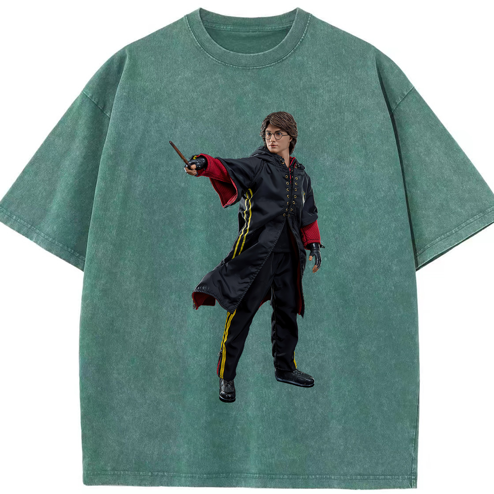 （画像用） Harry Potter ハリー・ポッターシリーズ 綿100% ヴィンテージ風 半袖Tシャツ（フロントプリント）